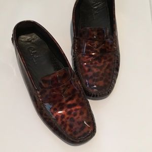 cole haan leopard loafers